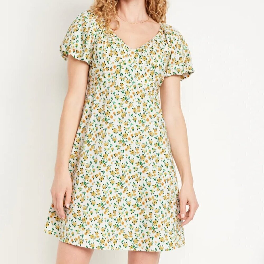Old Navy Flutter-Sleeve Mini Swing Dress L TALL